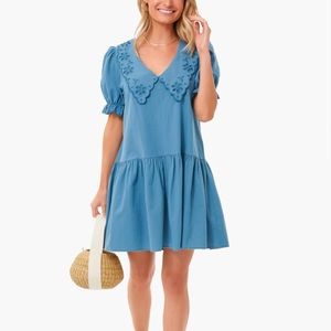 Tuckernuck Pomander Place Blue Cotton Drop Waist Dress